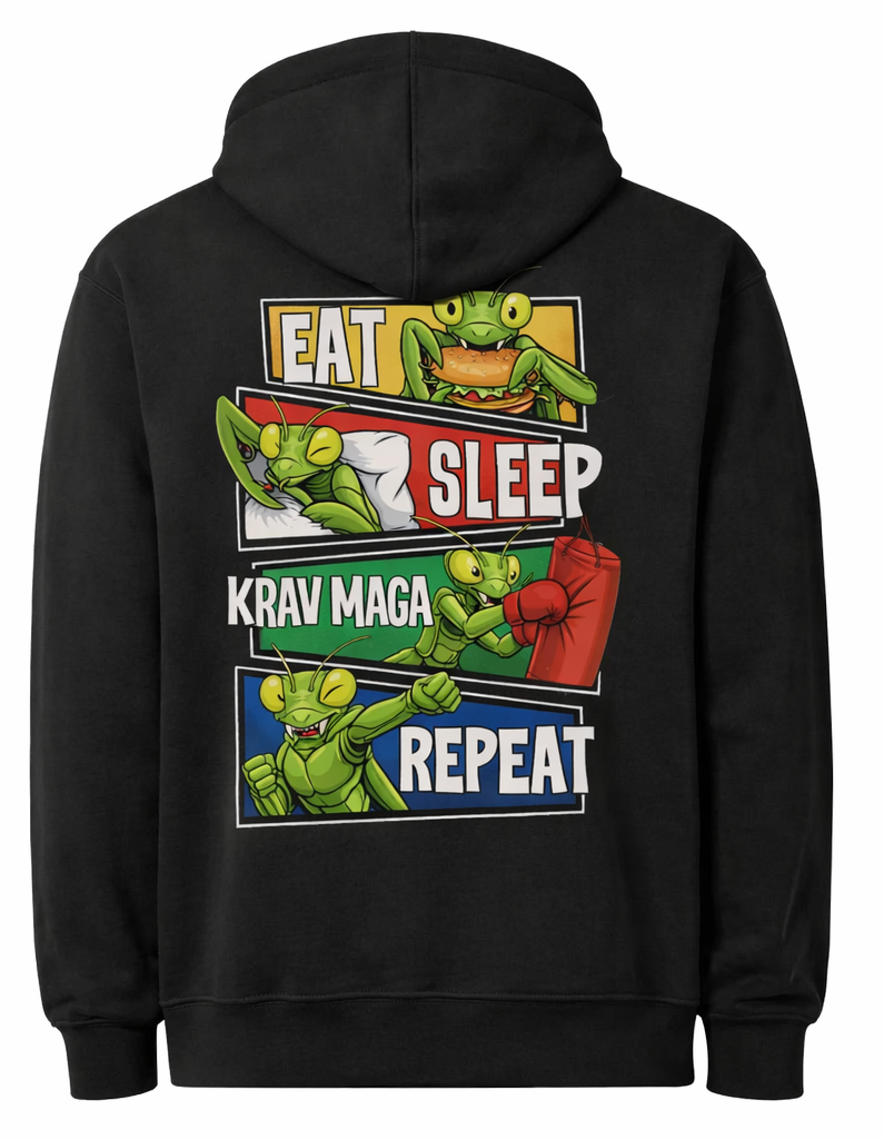 Bluza kangurek "Eat Sleep Krav Maga Repeat" modliszka ORKAN