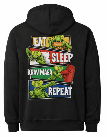 Bluza kangurek "Eat Sleep Krav Maga Repeat" modliszka ORKAN